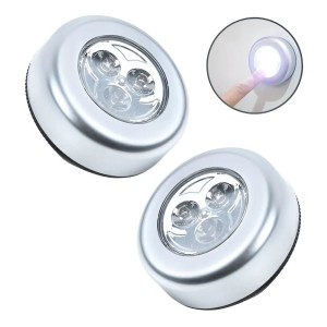 Luminária Toque Lâmpada 3 Leds Guarda Roupas Armário Carro 