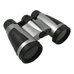 Binóculo Plástico 10cm Infantil Preto Cinza Brinque