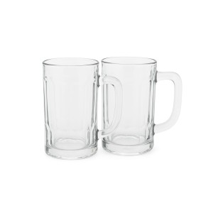Kit 2 Canecas De Chopp Tipo Outback Vidro Reforçada Pub Bar