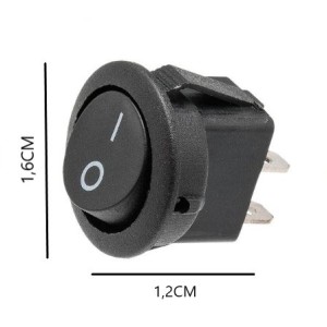 Chave ON-OFF 2P Preta KCD 11