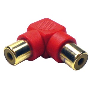 Emenda Jack Rca 90 Graus Vermelho
