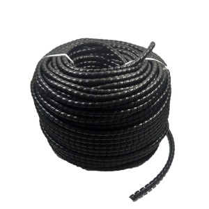 Organizador De Cabos Fios Espiral 1/2 12mm Preto Rolo Com 100m