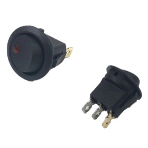 Chave Gangorra ON-OFF 3P Preta KCD1-101EN-8 Com Led