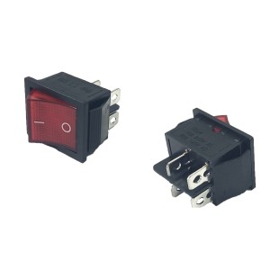 Chave Gangorra ON-OFF 4P Vermelha KCD2-201N/B