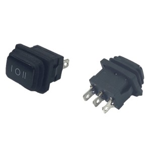 Chave Gangorra ON-OFF-ON 3P Preta KCD2-6103-3 A Prova Dagua
