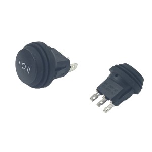 Chave Gangorra ON-OFF-ON 3P Preta KCD2-5103-3 A Prova Dagua