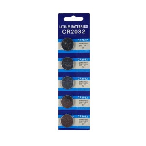 Bateria Litium Cr 2032 3v Controle Alarme Cartela C/5 Un
