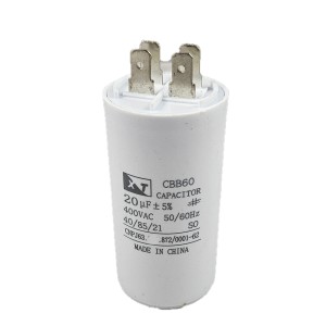 Capacitor Partida CBBF60 20uf/400 V Com Terminal