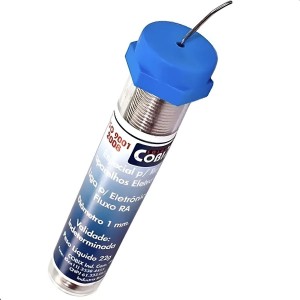 Solda Estanho Cobix 1 Mm 63x37 Com Fluxo Tubinho