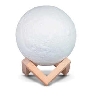Abajur Luminária Lua 3d Led De Mesa Sem Fio Quarto Cúpula7CM